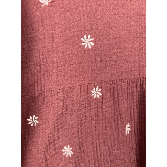 Madewell Womens Gauze Embroidered Peplum Top Small Peasant Cottage Boho Festival - Picture 11 of 12